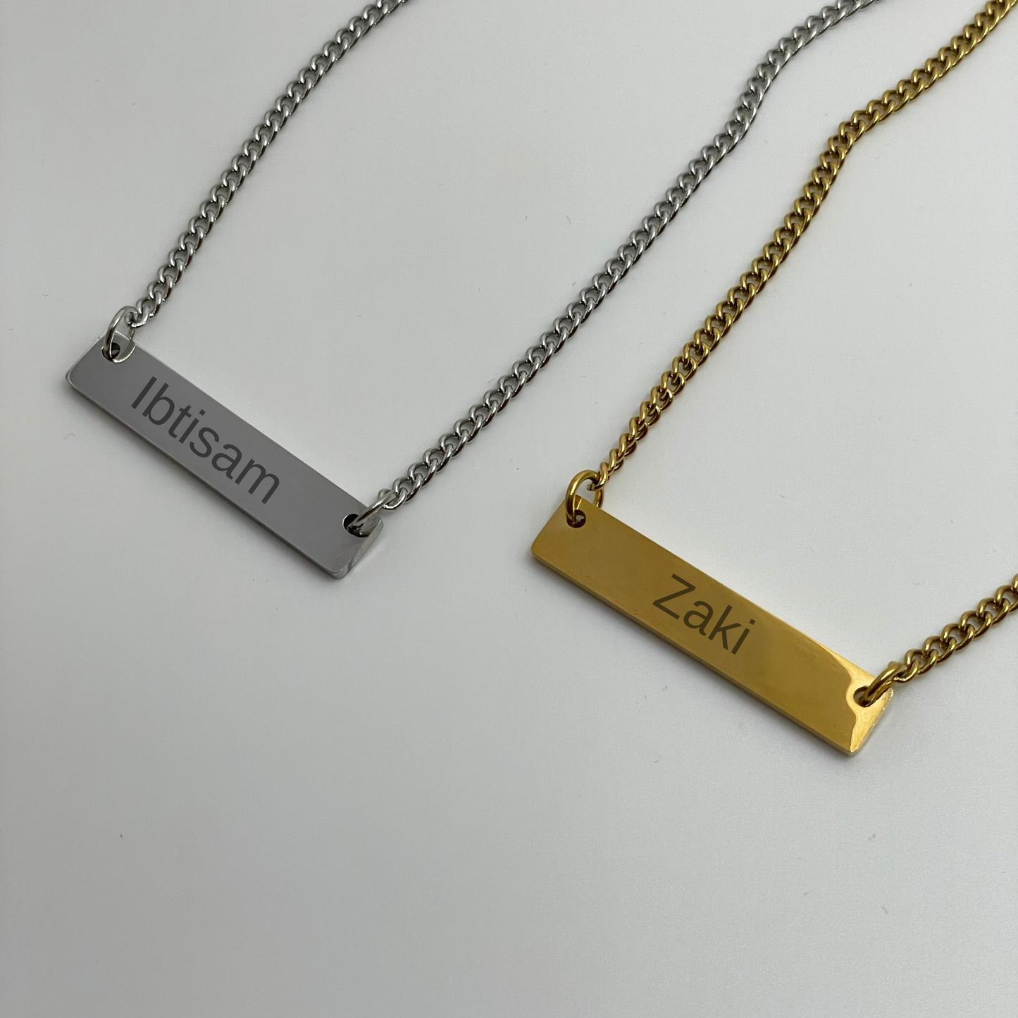 ENGRAVED BAR NECKLACE II
