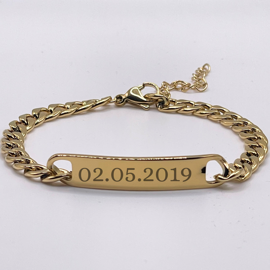 ENGRAVED CHAIN BRACELET