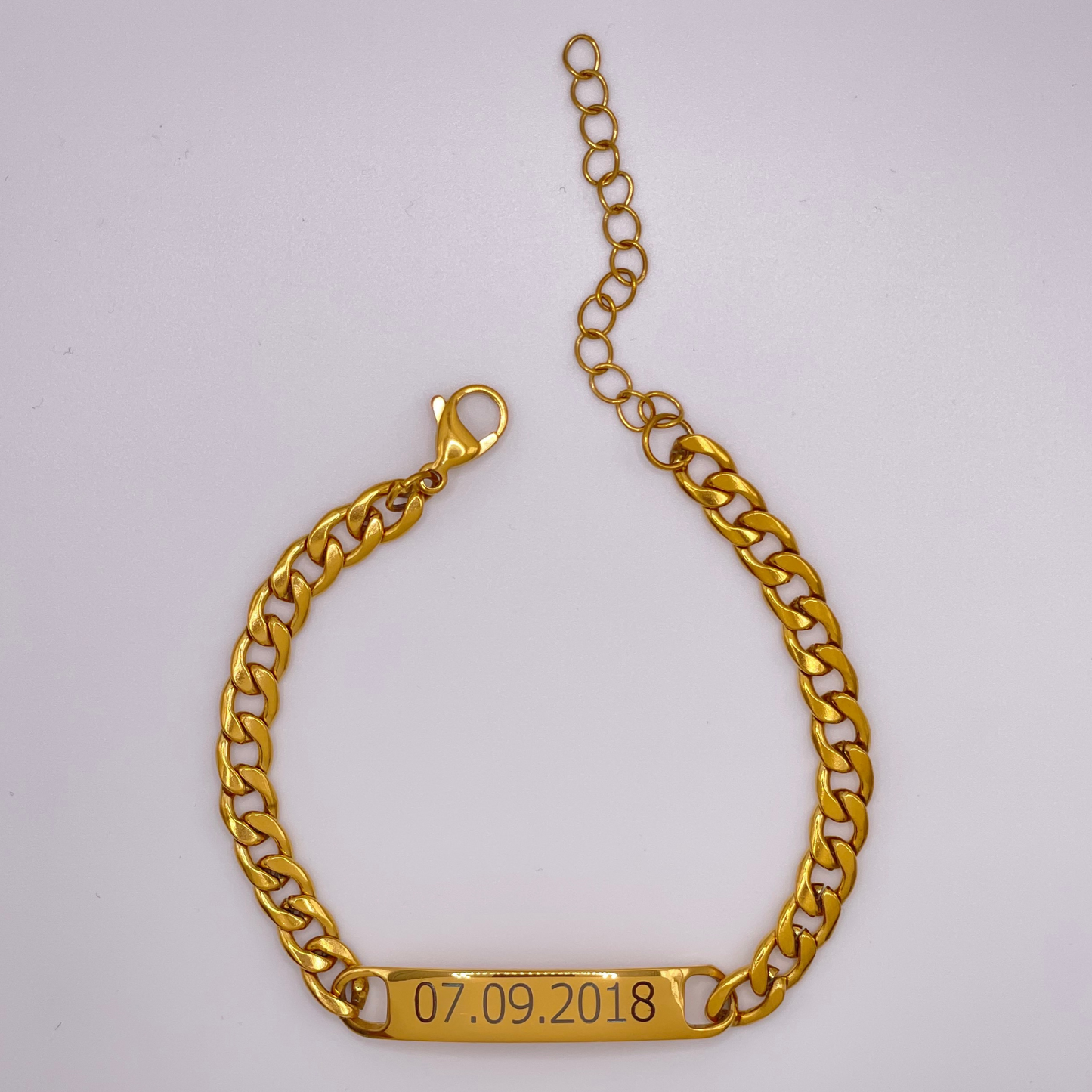 ENGRAVED CHAIN BRACELET