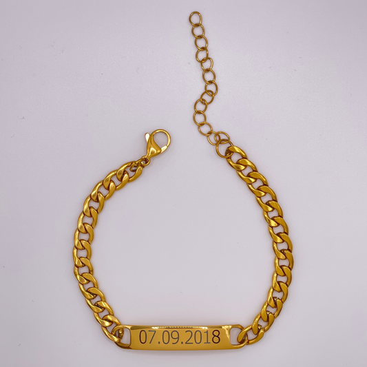 ENGRAVED CHAIN BRACELET