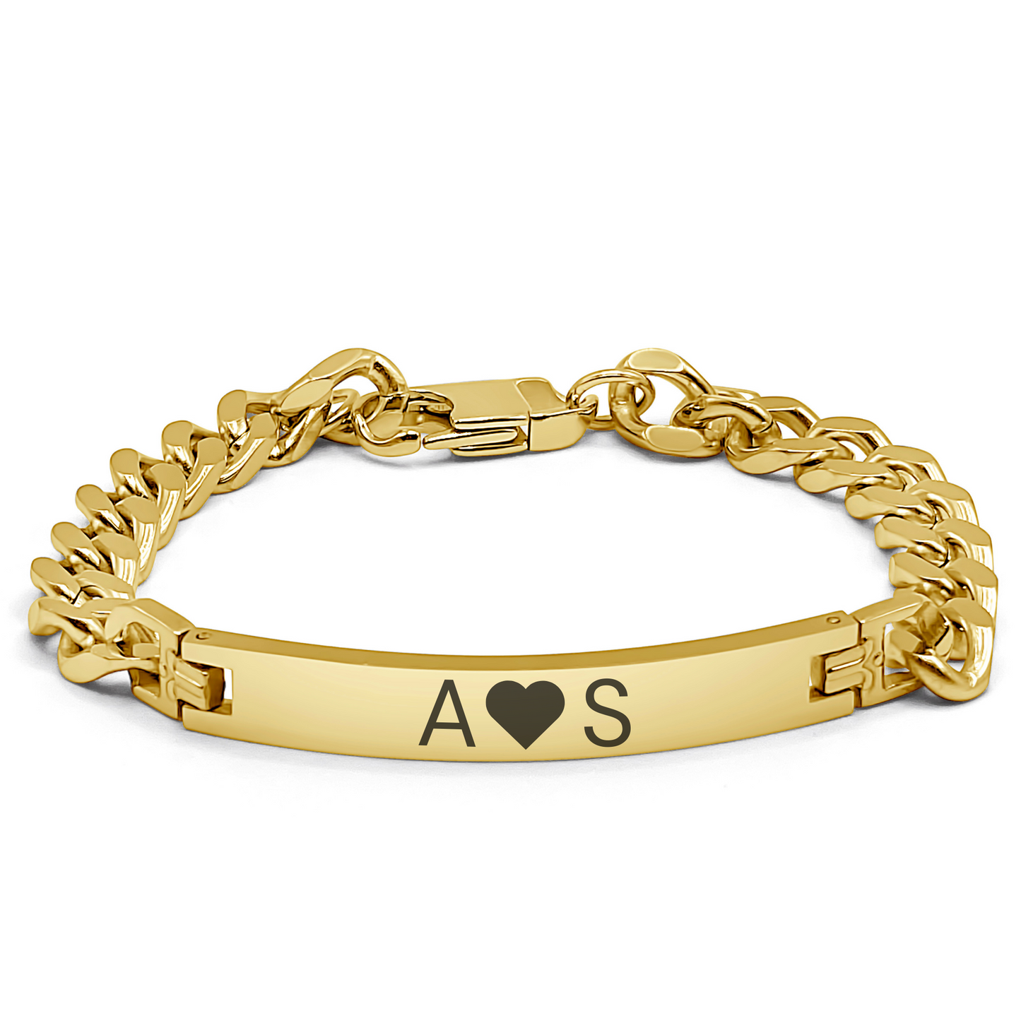 ENGRAVED CHAIN BRACELET [THICK BAND]